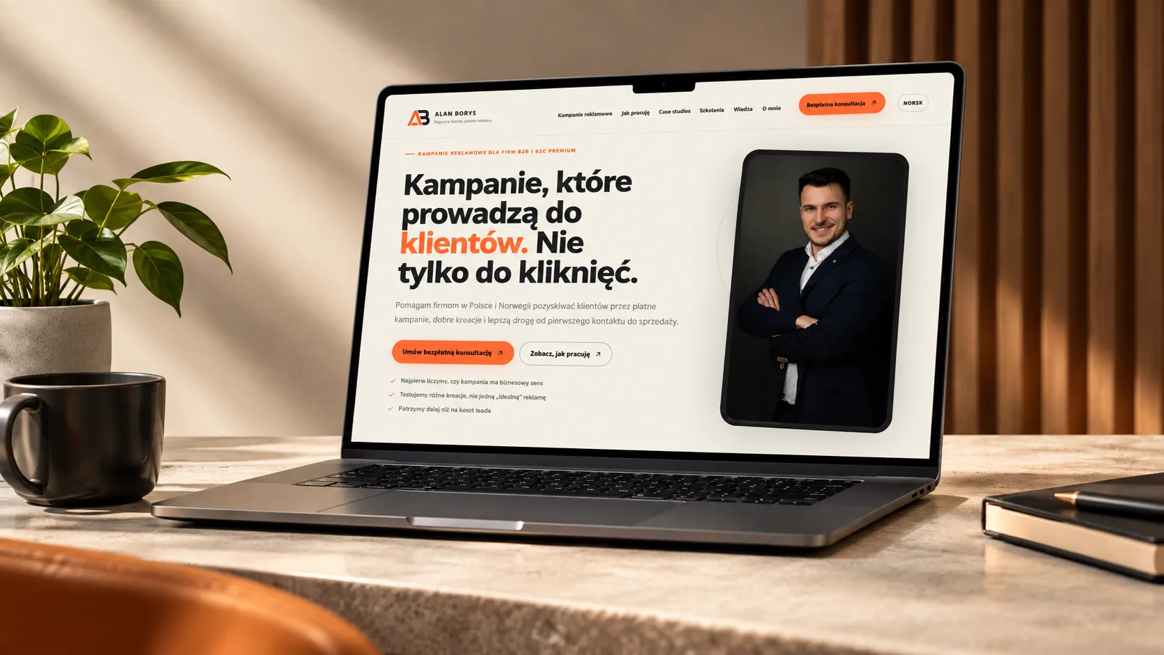 Alan Borys — panel administracyjny i widok platformy sprzedażowej